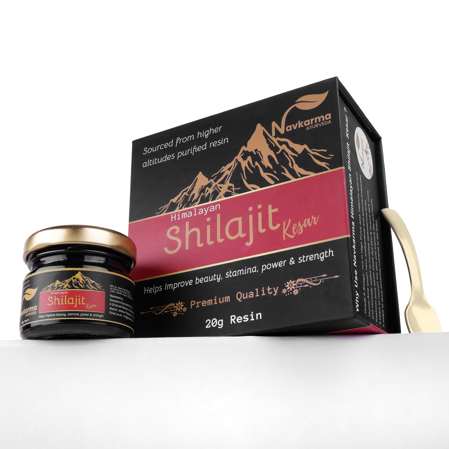 Combo NAVKARMA SHILAJIT GOLD RESIN 20G + GOLD CAP 60