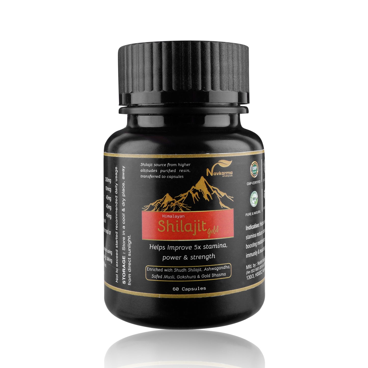 Combo NAVKARMA SHILAJIT GOLD RESIN 20G + GOLD CAP 60