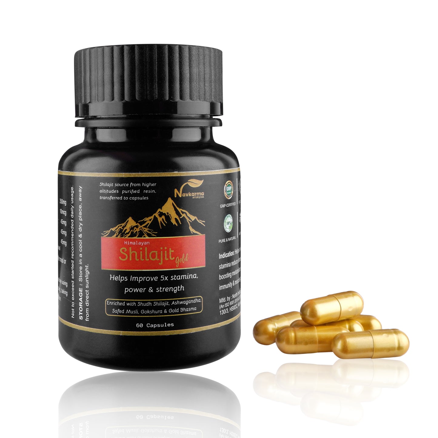 Navkarma Shilajit Kesar + Gold Capsules Combo
