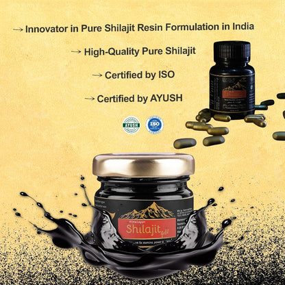 Combo NAVKARMA SHILAJIT GOLD RESIN 20G + GOLD CAP 60