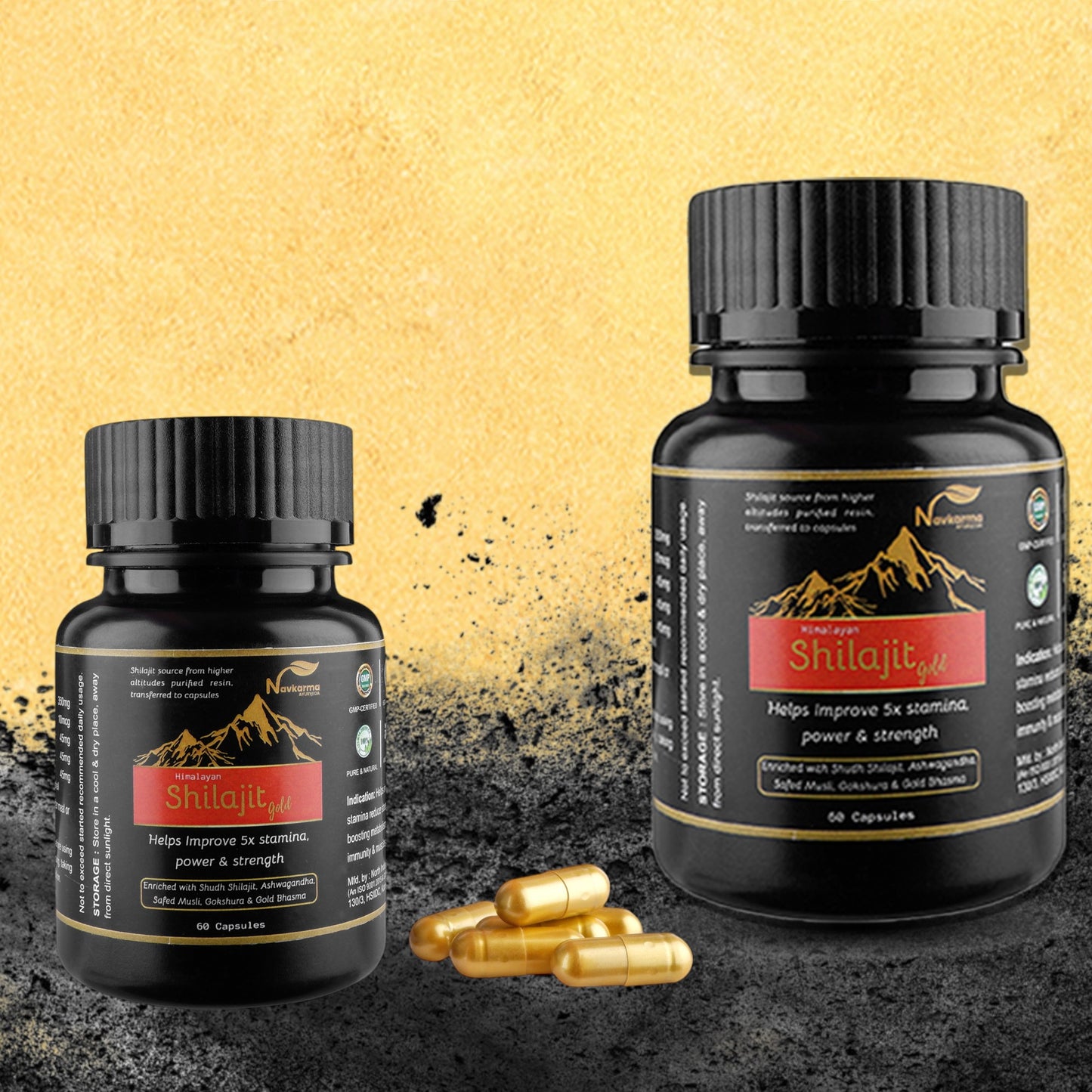 NAVKARMA SHILAJIT GOLD CAP 60